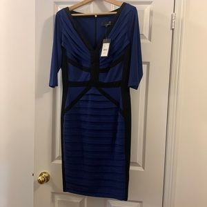 NWT Laura black and blue dress